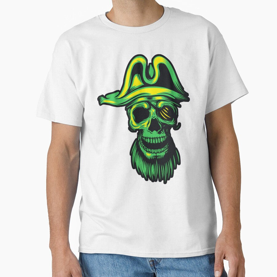 Green Pirate Skull by Fairyjam - Adult & Kids T-Shirts, Sweatshirts & Hoodies apparel design preview 1