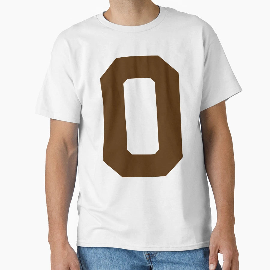 Number 0 Brown Zero Sports Number 0 T-Shirt - Minimalist Print Men Women - T-Shirt, Sweatshirt, Hoodie
