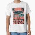Miami 2026 Ocean Wave Football V1 T-Shirt - Fun Novelty Design Unisex - T-Shirt, Sweatshirt, Hoodie