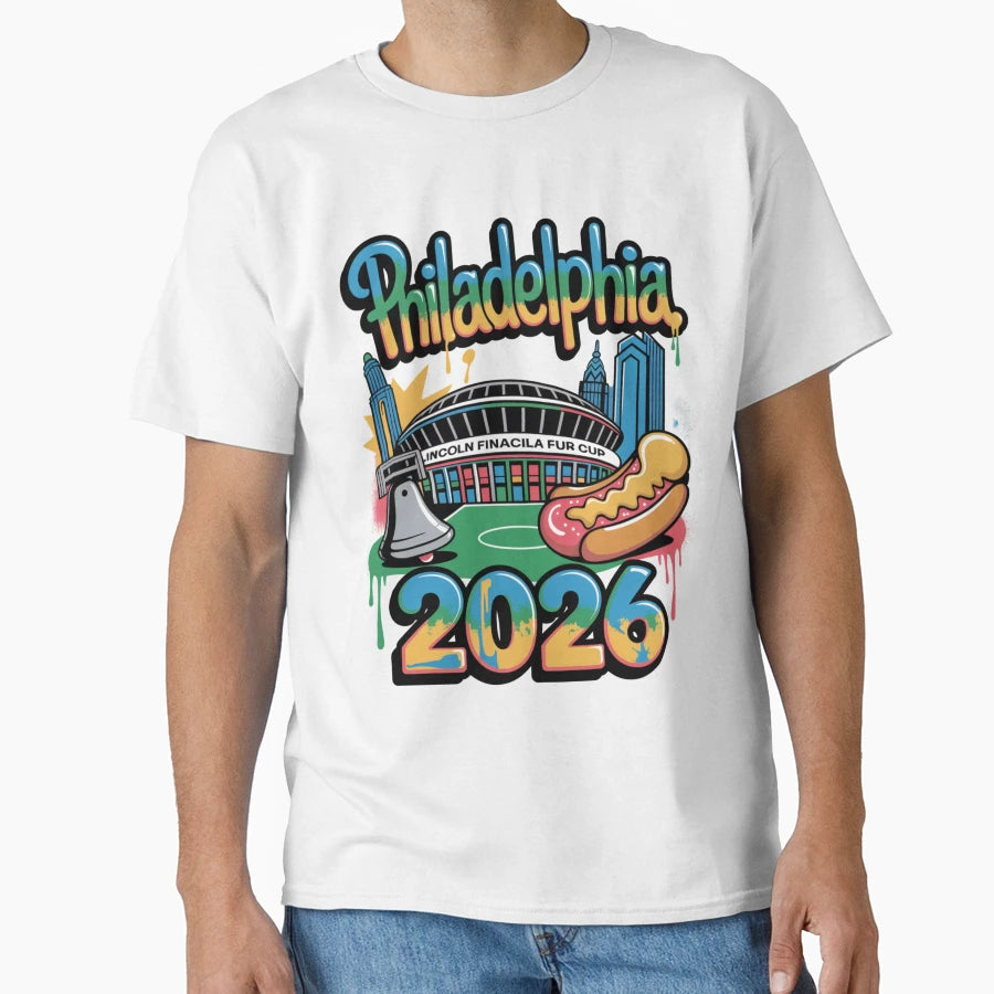 Philadelphia 2026 Liberty Bell Stadium T-Shirt - Fun Novelty Design Unisex - T-Shirt, Sweatshirt, Hoodie