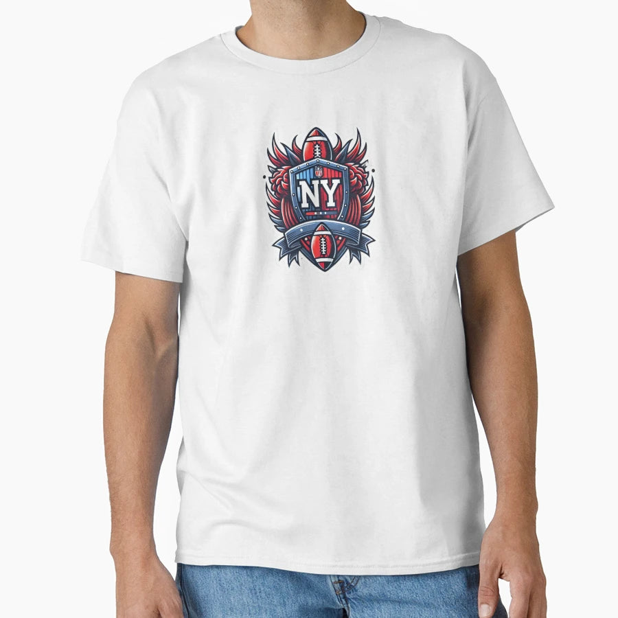 Ny Giants Shield Crest T-Shirt - Novelty Apparel for Adults - T-Shirt, Sweatshirt, Hoodie