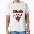 Leopard Heart One Loved Nana T-Shirt - Streetwear Style Unisex - T-Shirt, Sweatshirt, Hoodie