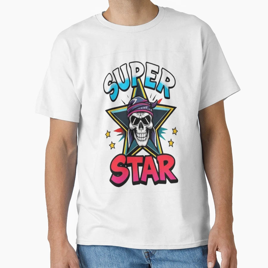 Superstar Savage Skull T-Shirt - Novelty Apparel Unisex - T-Shirt, Sweatshirt, Hoodie