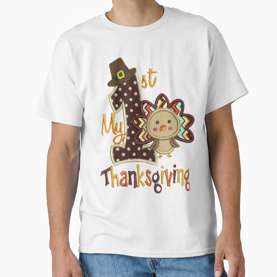My first thanksgiving 4 baby by StoreRahhal - Adult & Kids T-Shirts, Sweatshirts & Hoodies apparel design preview 1