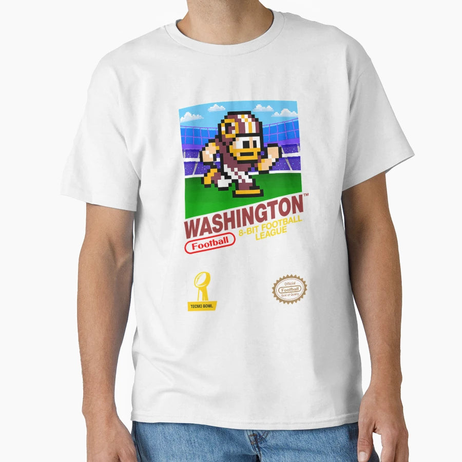 Washington Commanders 8 Bit Videogames T-Shirt - Unique Graphic for Adults - T-Shirt, Sweatshirt, Hoodie