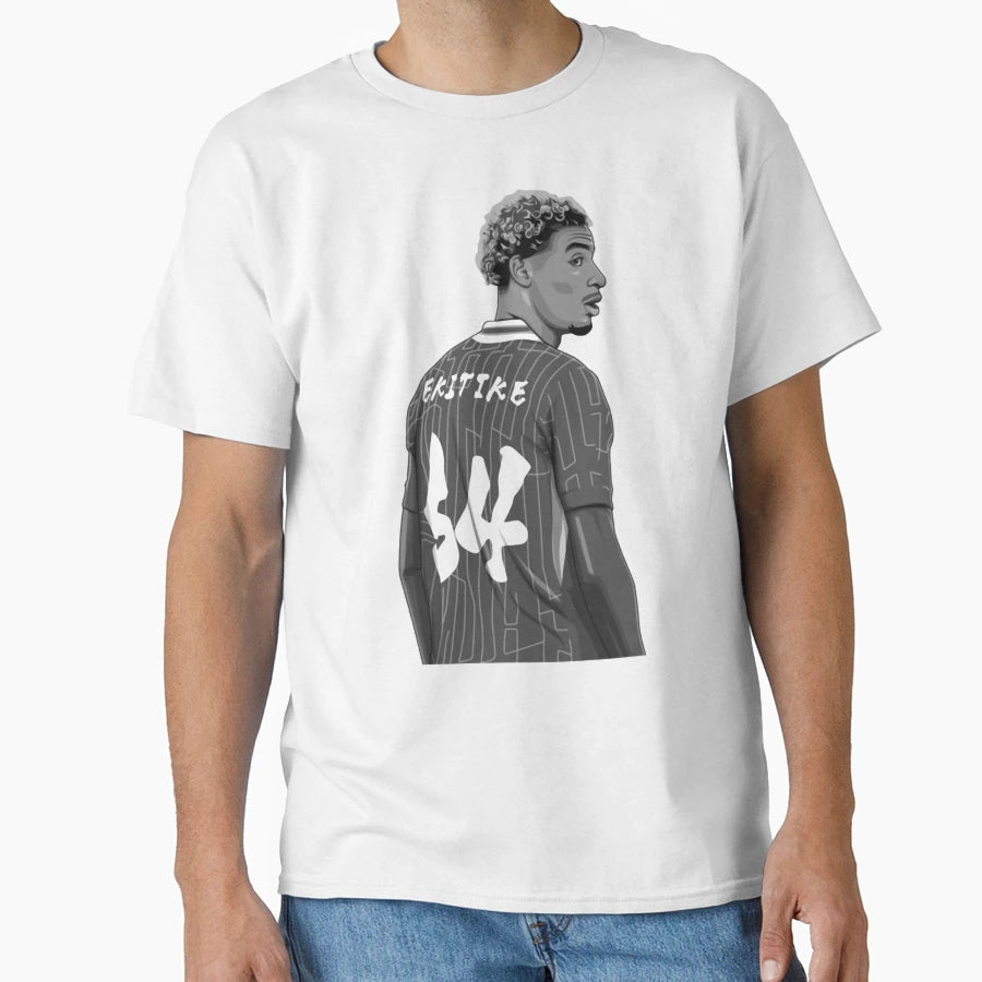 Hugo Ekitike Black And White Version T-Shirt - Casual Everyday Wear Unisex - T-Shirt, Sweatshirt, Hoodie
