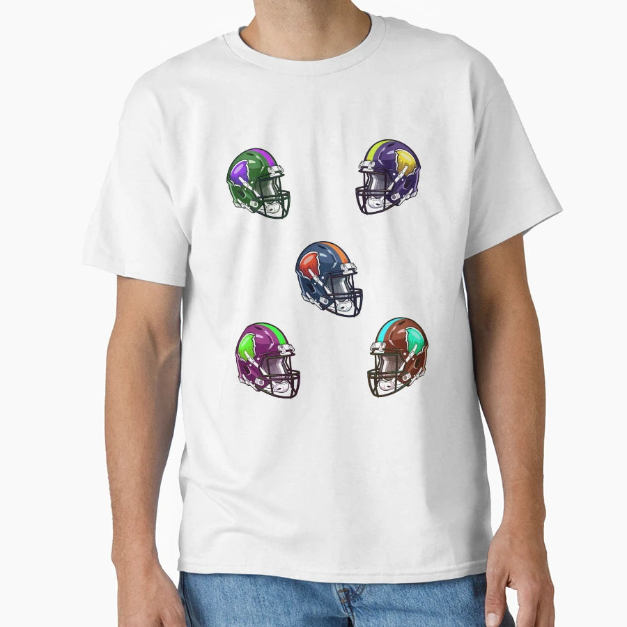 Football Helmet Pack T-Shirt - Trendy Graphic Men Women - T-Shirt, Sweatshirt, Hoodie