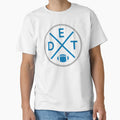 Detroit Football Emblem Det T-Shirt - Streetwear Style for Adults - T-Shirt, Sweatshirt, Hoodie