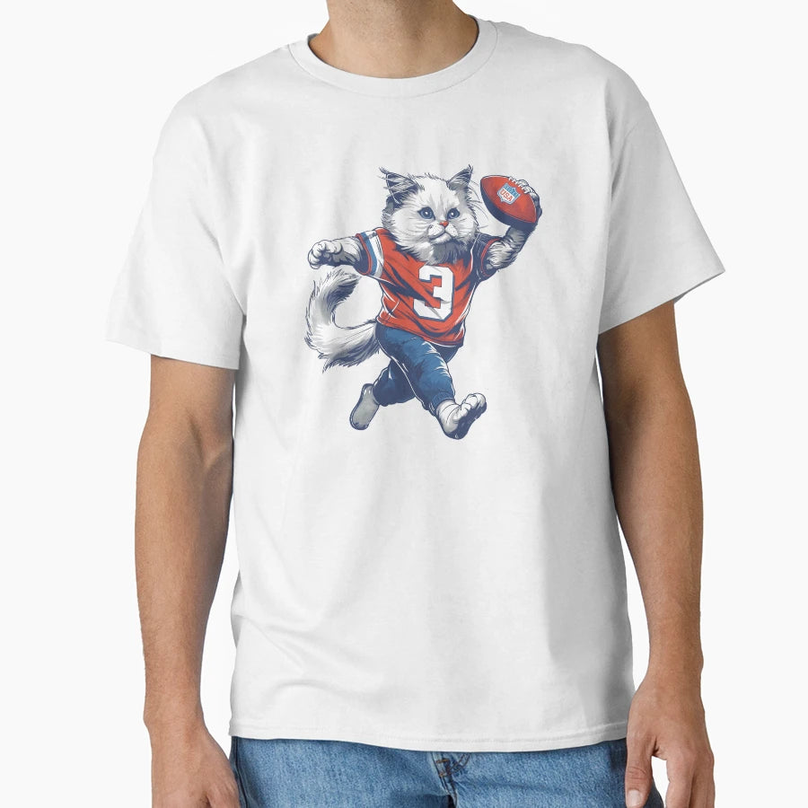Ragdoll American Football T-Shirt - Custom Art Print Men Women - T-Shirt, Sweatshirt, Hoodie