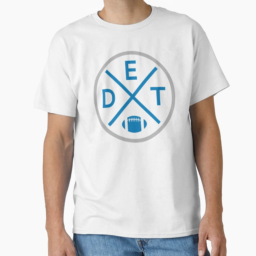 Detroit Football Emblem Det T-Shirt - Graphic Print Men Women - T-Shirt, Sweatshirt, Hoodie