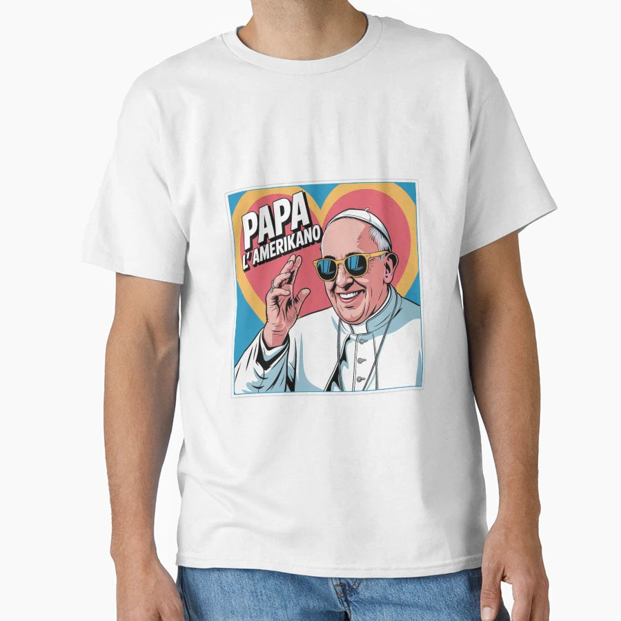 Pope Amerikano Leon Pop Art Saint T-Shirt - Fun Novelty Design Unisex - T-Shirt, Sweatshirt, Hoodie