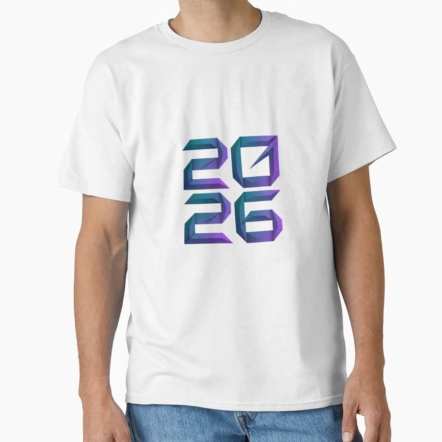 Minimalist Geometric 2026 Modern T-Shirt - Casual Everyday Wear Men Women - T-Shirt, Sweatshirt, Hoodie