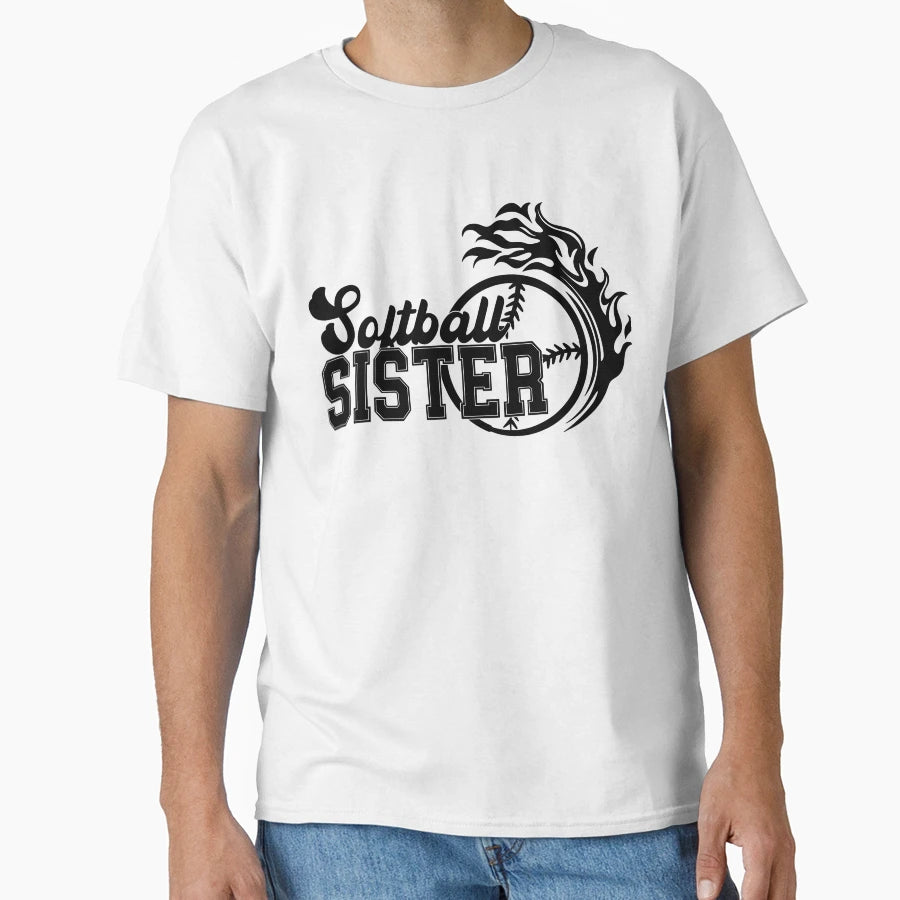 Softball Sister T-Shirt - Trendy Graphic Men Women - T-Shirt, Sweatshirt, Hoodie