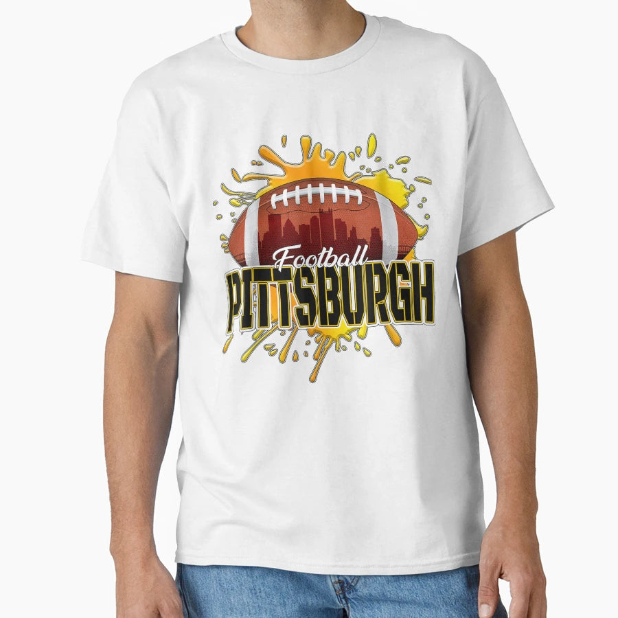 Pittsburgh Football Pennsylvania T-Shirt - Aesthetic Graphic Men Women - T-Shirt, Sweatshirt, Hoodie