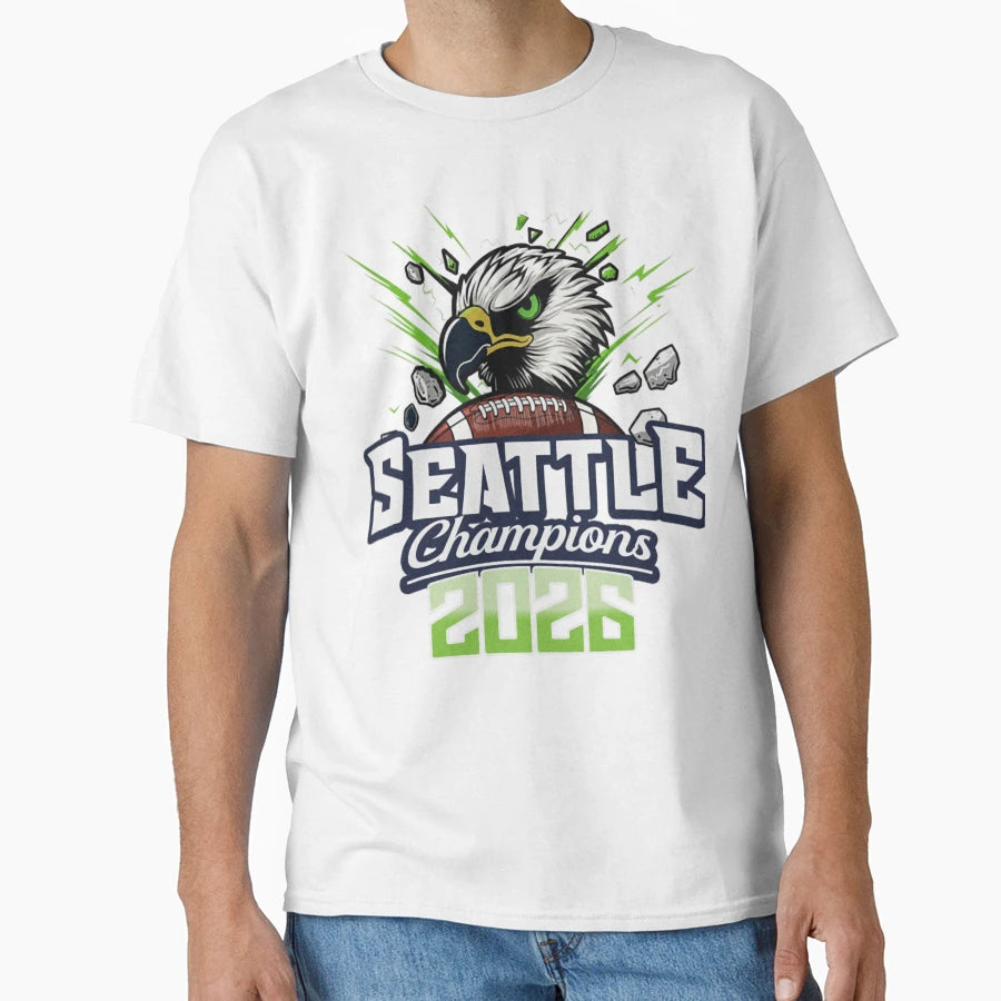 Champions Season 2026 Seattle Football T-Shirt - Minimalist Print Unisex - T-Shirt, Sweatshirt, Hoodie