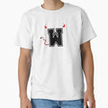 Letter W College Font Evil Naughty T-Shirt - Casual Everyday Wear Men Women - T-Shirt, Sweatshirt, Hoodie