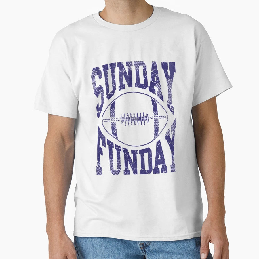 Sunday Funday Football T-Shirt - Casual Everyday Wear Men Women - T-Shirt, Sweatshirt, Hoodie