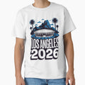 Los Angeles 2026 Palm Tree Sunset V22 T-Shirt - Minimalist Print Unisex - T-Shirt, Sweatshirt, Hoodie