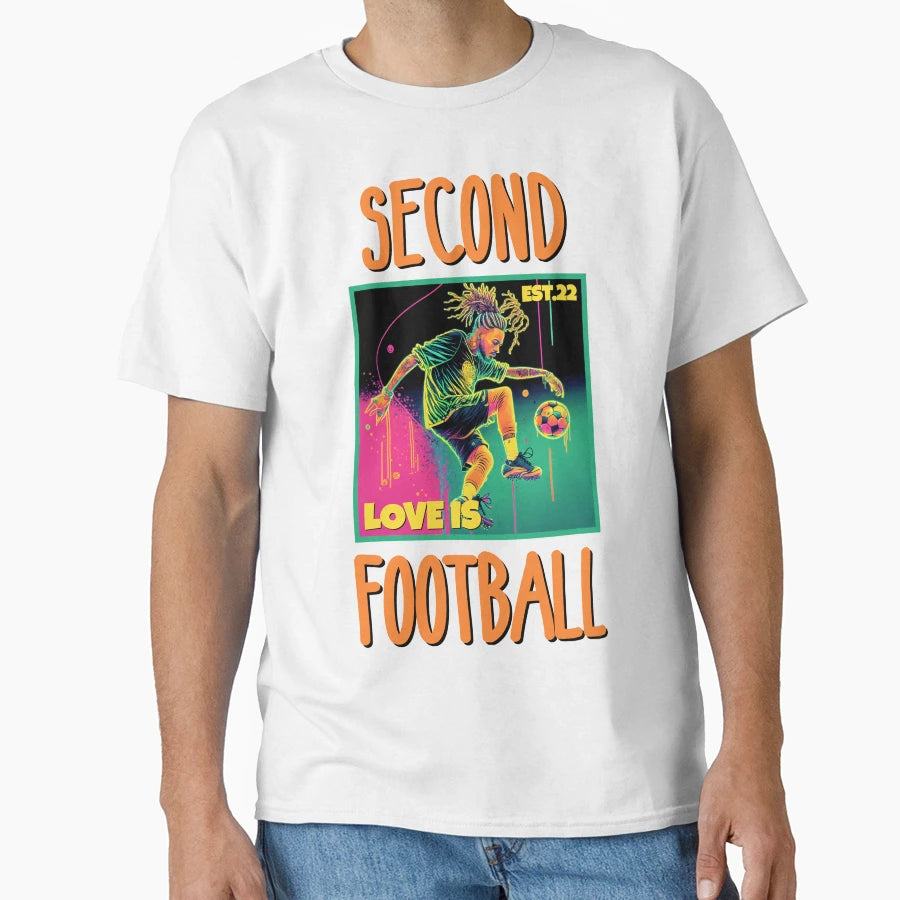 Second Love Is Footbal T-Shirt - Novelty Apparel Men Women - T-Shirt, Sweatshirt, Hoodie