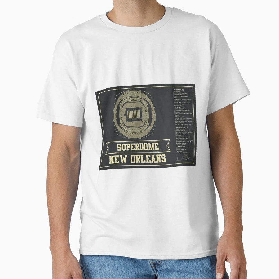 New Orleans Saints Superdome Seating T-Shirt - Aesthetic Graphic Men Women - T-Shirt, Sweatshirt, Hoodie