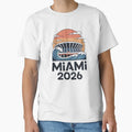 Miami 2026 Ocean Wave Football V10 T-Shirt - Casual Everyday Wear Men Women - T-Shirt, Sweatshirt, Hoodie