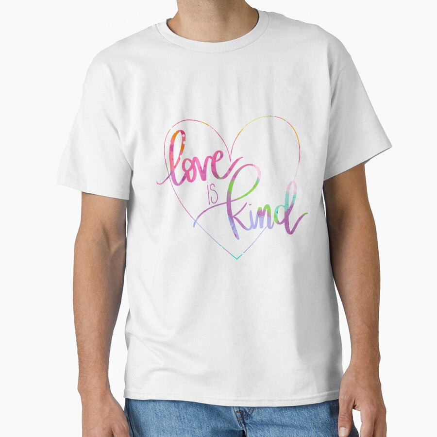 Love is Kind Colorful Calligraphy by bethanyjoyart - Adult & Kids T-Shirts, Sweatshirts & Hoodies apparel design preview 1