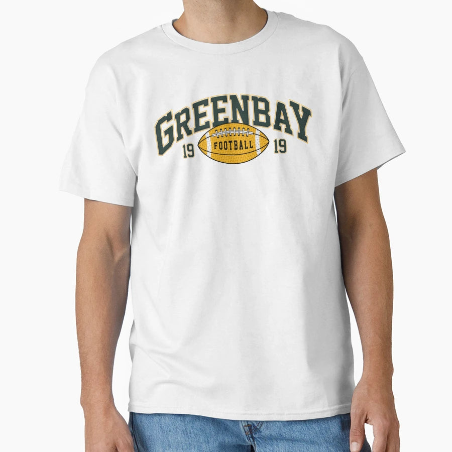 Green Bay Football Varsity T-Shirt - Minimalist Print Unisex - T-Shirt, Sweatshirt, Hoodie
