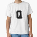 Bold Grooveline Letter Q Varsity Outline T-Shirt - Custom Art Print Unisex - T-Shirt, Sweatshirt, Hoodie