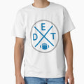 Detroit Football Emblem Circle T-Shirt - Custom Art Print for Adults - T-Shirt, Sweatshirt, Hoodie