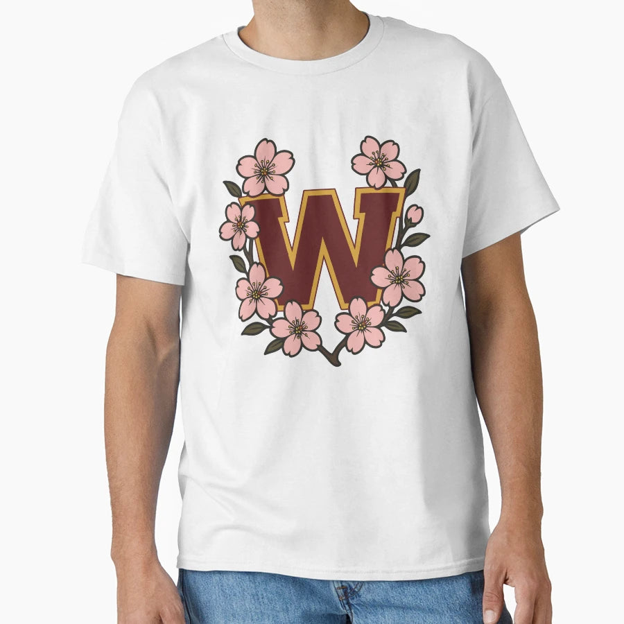 Washington Commanders X Cherry Blossoms T-Shirt - Novelty Apparel Unisex - T-Shirt, Sweatshirt, Hoodie