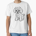 Poodle Curly Fur And Bow Its Head T-Shirt - Custom Art Print Men Women - T-Shirt, Sweatshirt, Hoodie
