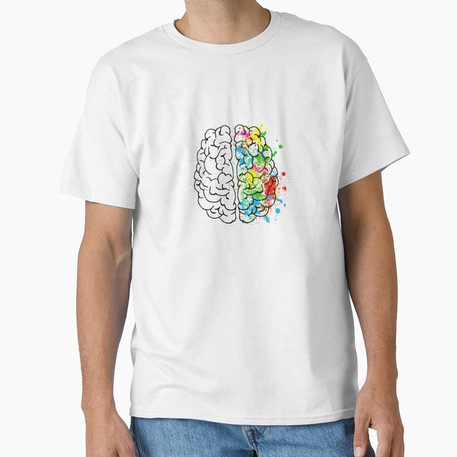Painted brain slim fit Premium by DuangpornShea - Adult & Kids T-Shirts, Sweatshirts & Hoodies apparel design preview 1