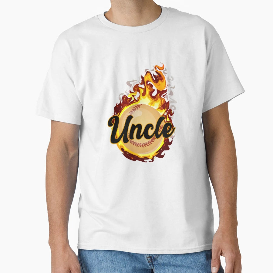 Uncle Baseball Player T-Shirt - Graphic Print for Adults - T-Shirt, Sweatshirt, Hoodie