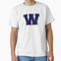 Silver And Navy Varsity Letter W T-Shirt - Novelty Apparel Unisex - T-Shirt, Sweatshirt, Hoodie