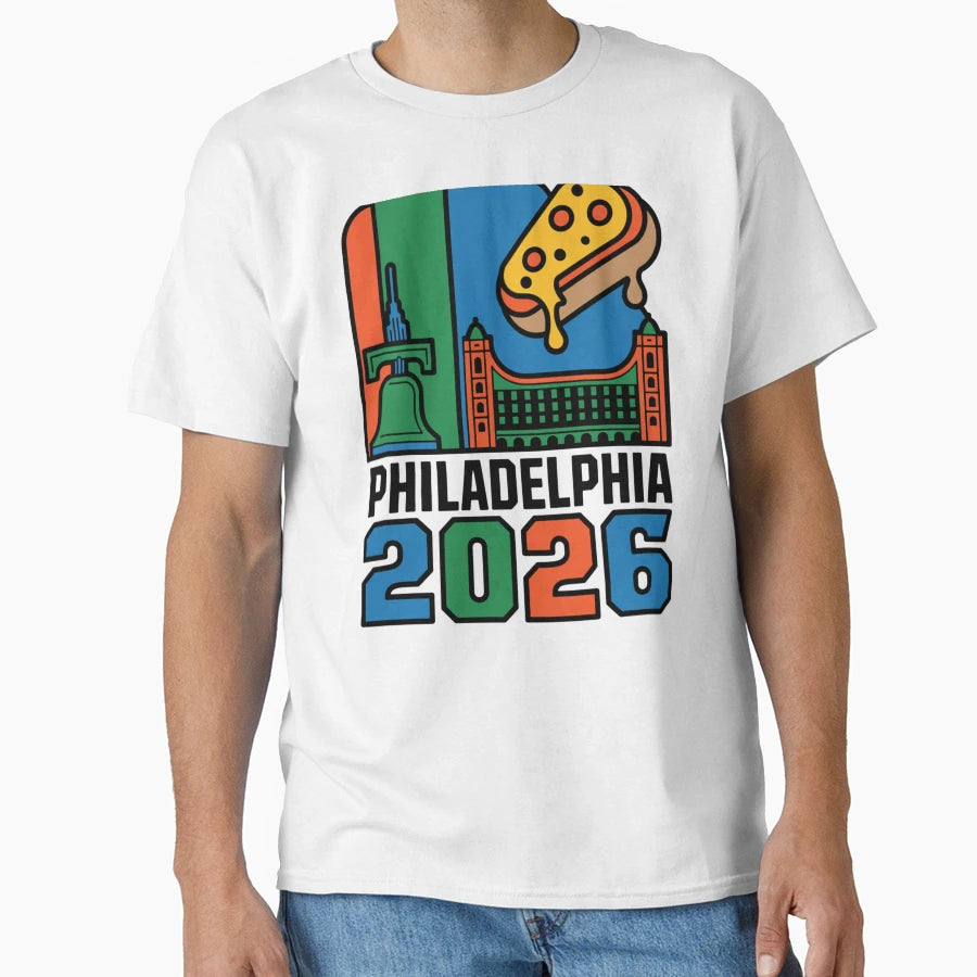 Philadelphia 2026 Liberty Bell Stadium T-Shirt - Custom Art Print Unisex - T-Shirt, Sweatshirt, Hoodie