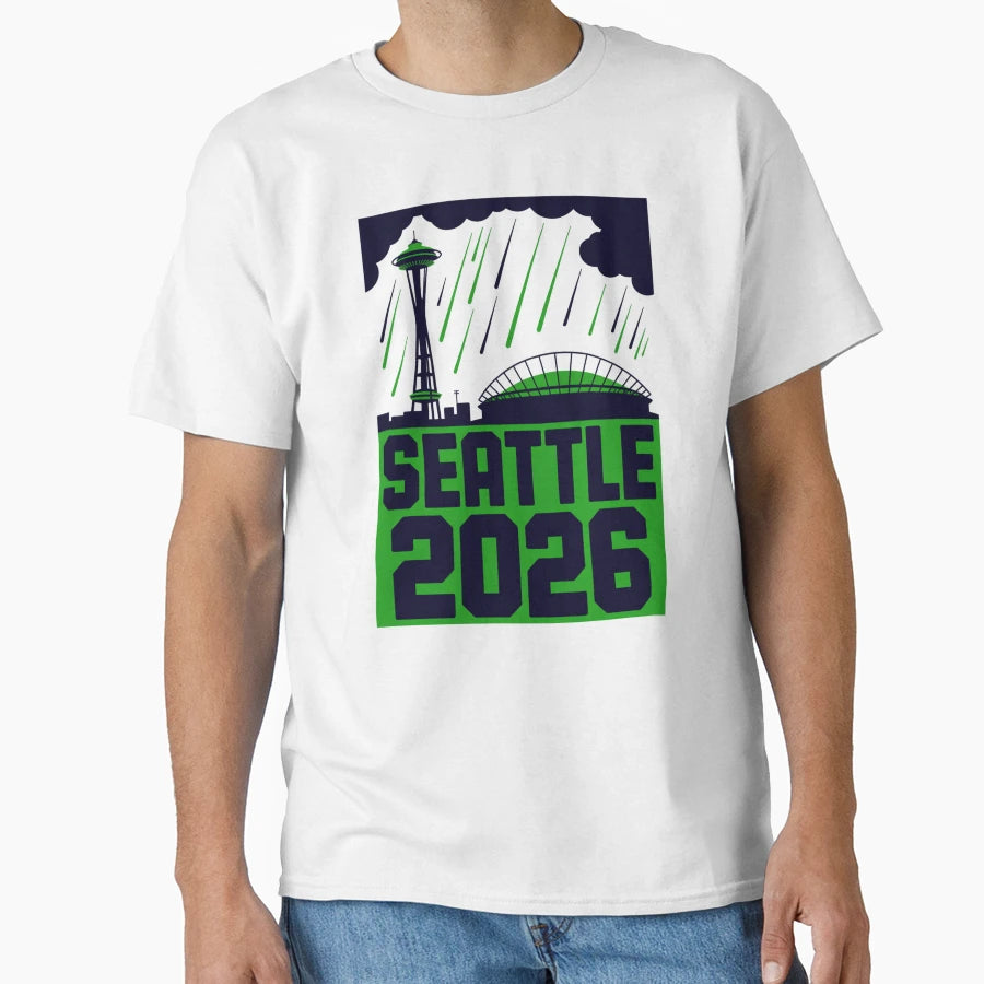 Seattle 2026 Space Needle Stadium T-Shirt - Unique Graphic for Adults - T-Shirt, Sweatshirt, Hoodie