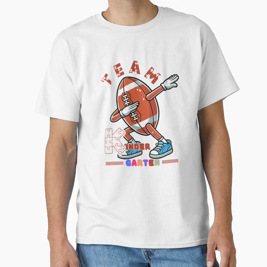 Team Kindergarten Rugby Ball T-Shirt - Minimalist Print for Adults - T-Shirt, Sweatshirt, Hoodie