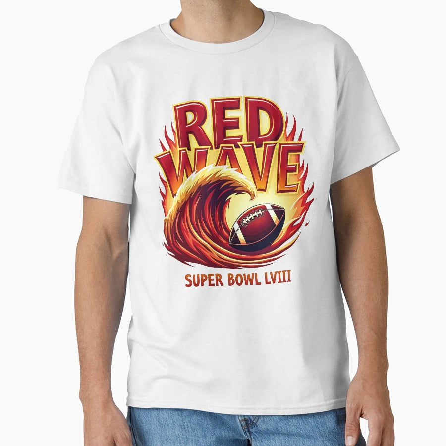 Red Wave Takeover T-Shirt - Aesthetic Graphic Unisex - T-Shirt, Sweatshirt, Hoodie