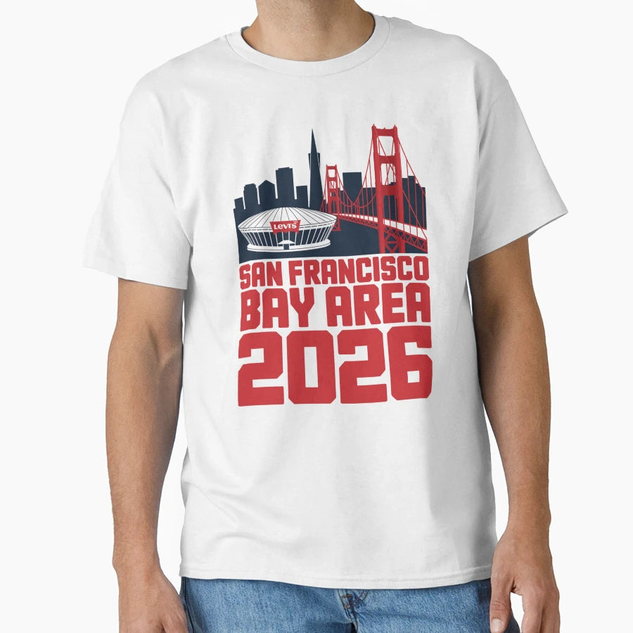 San Francisco Bay Area Golden Gate T-Shirt - Fun Novelty Design for Adults - T-Shirt, Sweatshirt, Hoodie