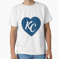 Royal Blue Kc Heart I Love Kansas T-Shirt - Casual Everyday Wear Men Women - T-Shirt, Sweatshirt, Hoodie