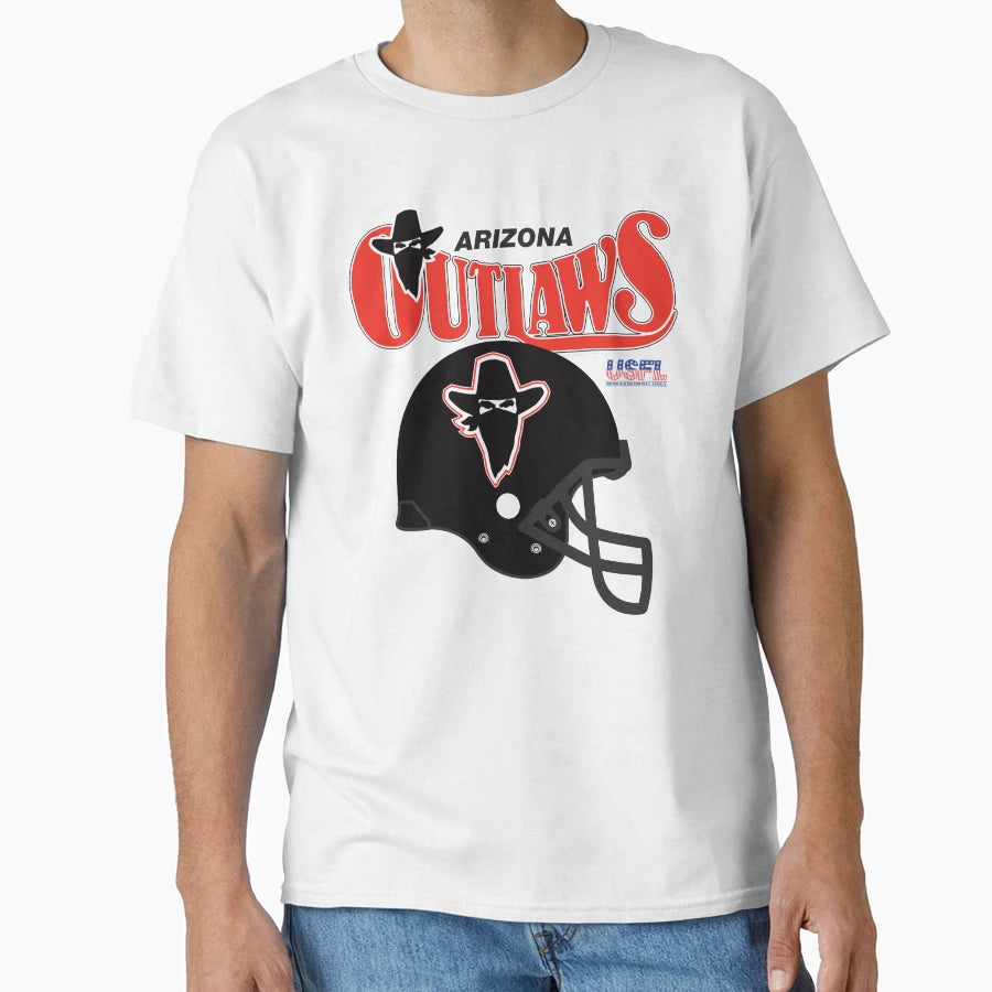 Arizona Outlaws Helmet T-Shirt - Minimalist Print for Adults - T-Shirt, Sweatshirt, Hoodie