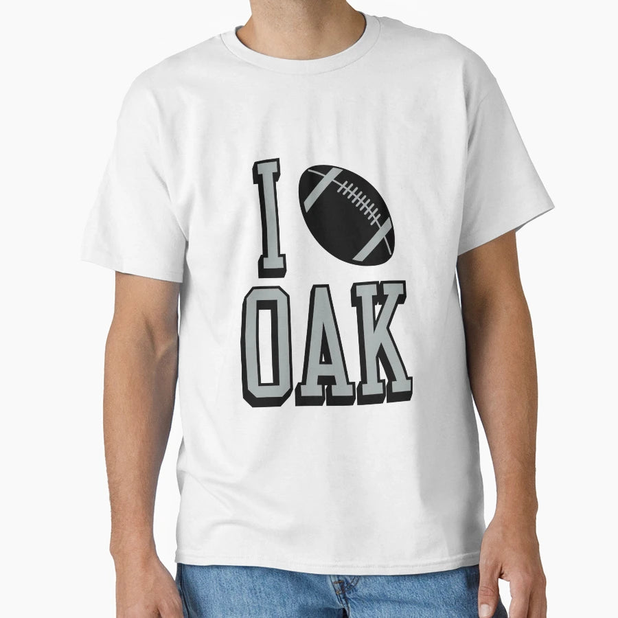 I Love Oak Football T-Shirt - Minimalist Print Unisex - T-Shirt, Sweatshirt, Hoodie