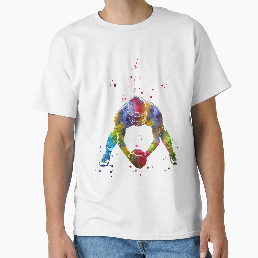 American Football Player T-Shirt - Minimalist Print Unisex - T-Shirt, Sweatshirt, Hoodie