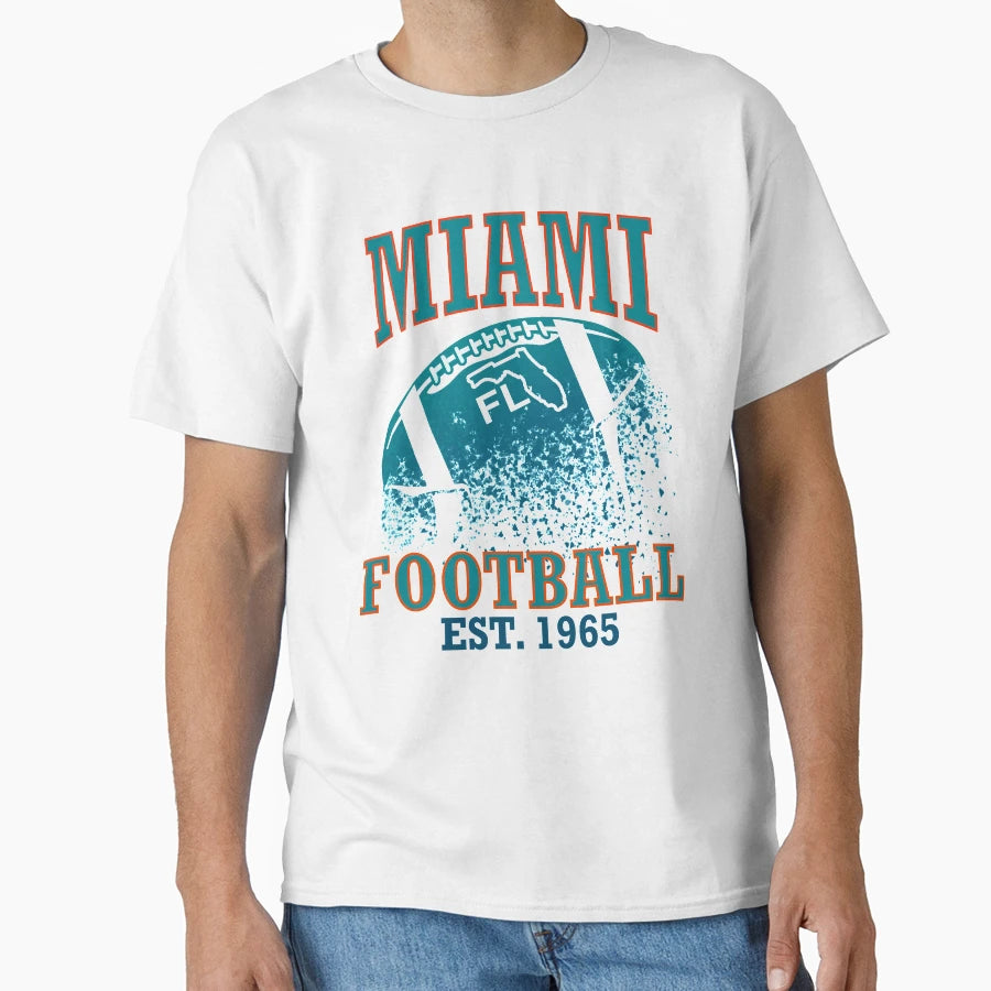 Miami Football T-Shirt - Novelty Apparel for Adults - T-Shirt, Sweatshirt, Hoodie