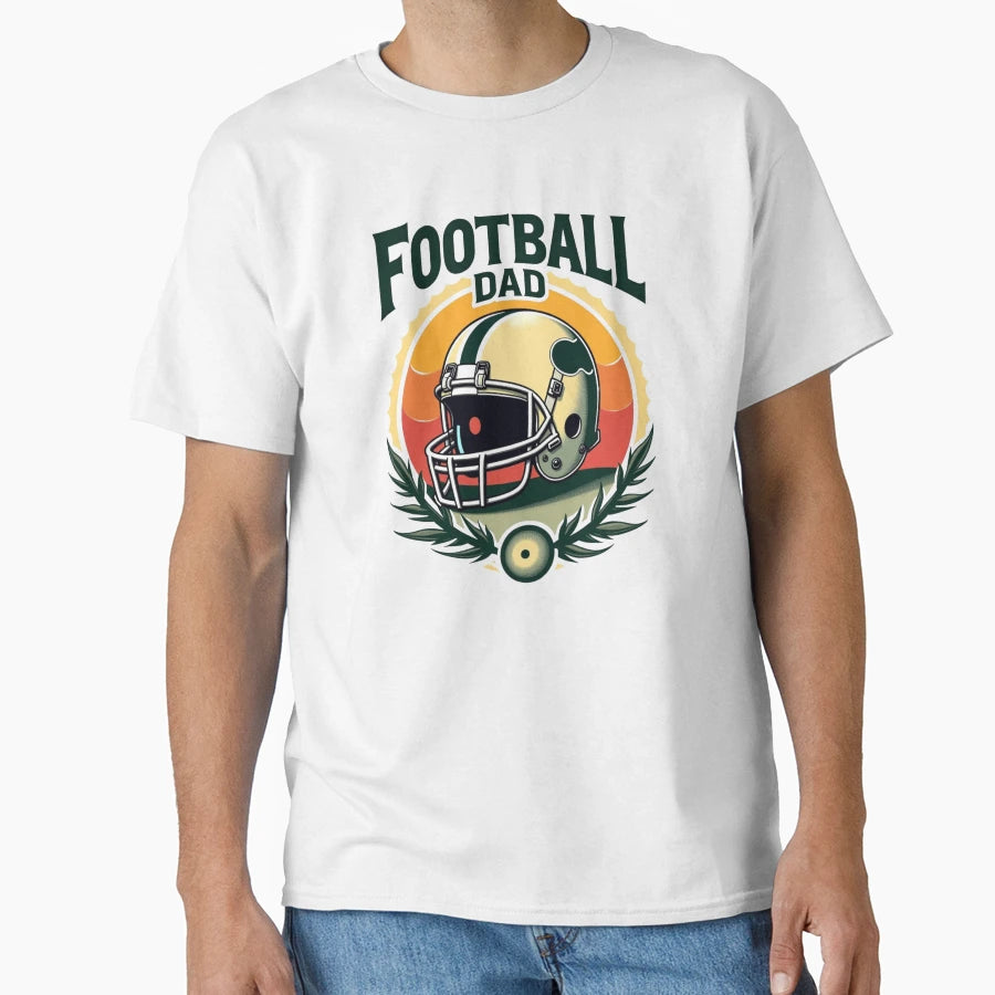 Football Dad Proud Sports Dad Gift T-Shirt - Custom Art Print Unisex - T-Shirt, Sweatshirt, Hoodie