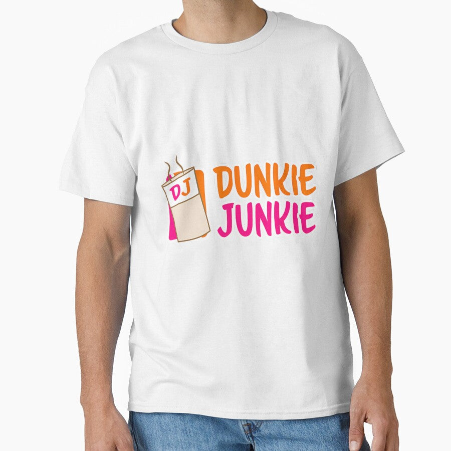 Donut and coffee lover Dunkie Junkie Short Sleeve by - Adult & Kids T-Shirts, Sweatshirts & Hoodies apparel design preview 1