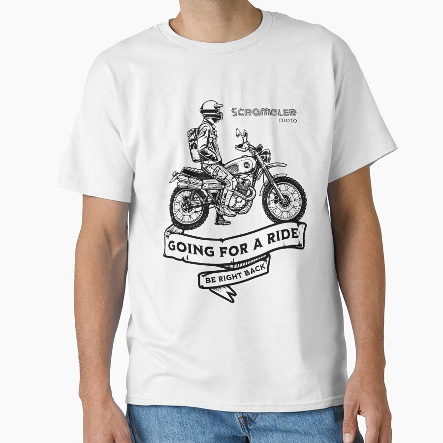 Scrambler Motorcycle Vintage Off-Road Art by - Adult & Kids T-Shirts, Sweatshirts & Hoodies apparel design preview 1