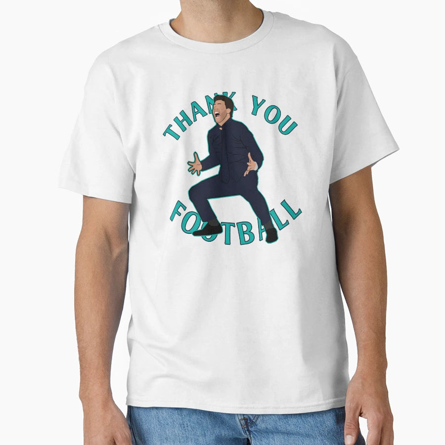 Mauricio Pochettino Thank You Football T-Shirt - Novelty Apparel for Adults - T-Shirt, Sweatshirt, Hoodie