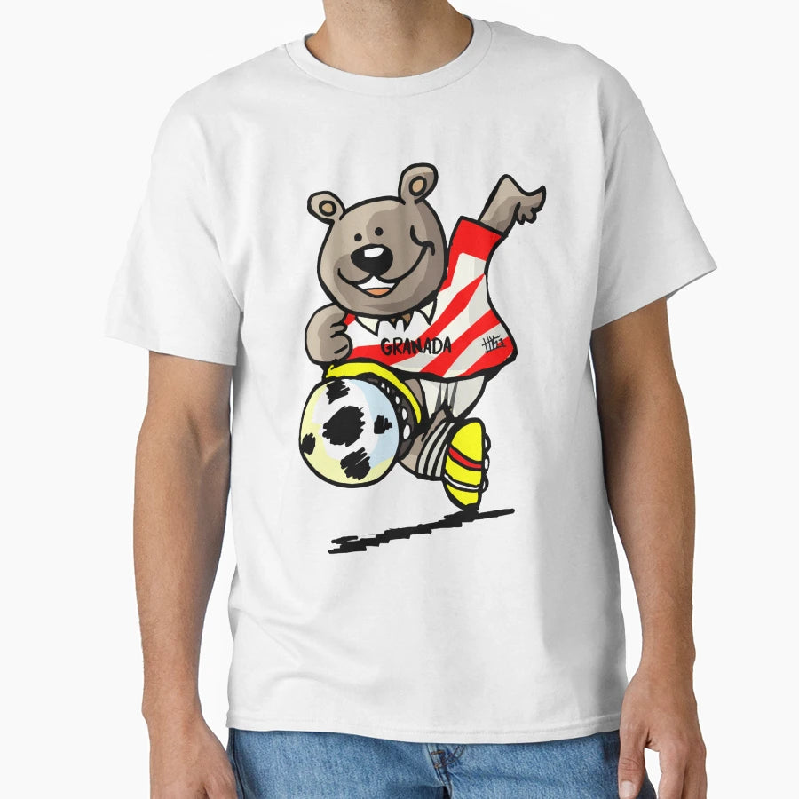 Granada Football Bear T-Shirt - Minimalist Print Men Women - T-Shirt, Sweatshirt, Hoodie