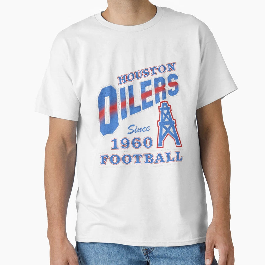 Houston Oilers 1960 Football Heritage T-Shirt - Novelty Apparel for Adults - T-Shirt, Sweatshirt, Hoodie